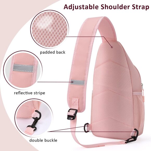 Water-Resistant Lightweight Crossbody Bag with Adjustable Strap - Perfect Size - Picture 5 of 6